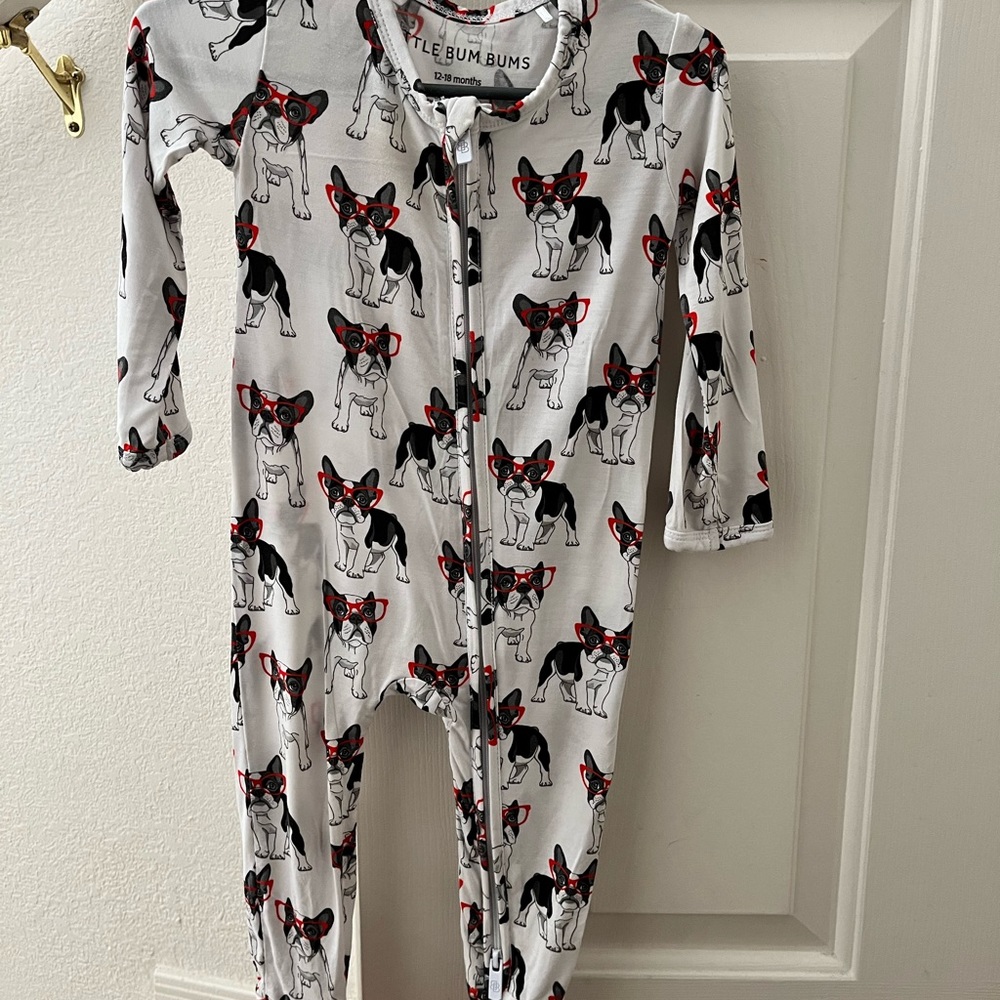 12-18 month long sleeve bamboo footed pajamas from Little Bum Bums